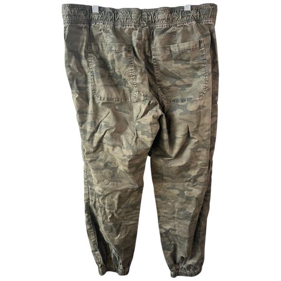 Pistola high rise green camo jogger pants elastic drawstring waist large - Picture 2 of 4